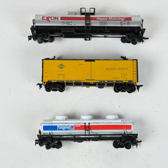 Athearn Bachmann 3 HO Train Car Exxon Tanker IC Boxcar Sherwin Williams Tanker - Picture 1 of 10